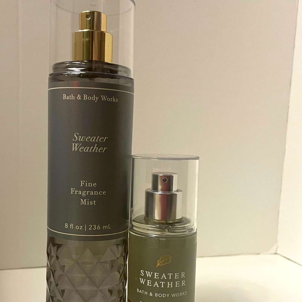 Sweater weather big and small bottle pair full bottles see pic to refer. amount